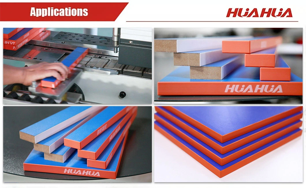 Hauhua Hh-586rlk Woodworking Full Automatic PVC Edge Banding Machine Edge Bander Machine with PUR EVA glue Pot